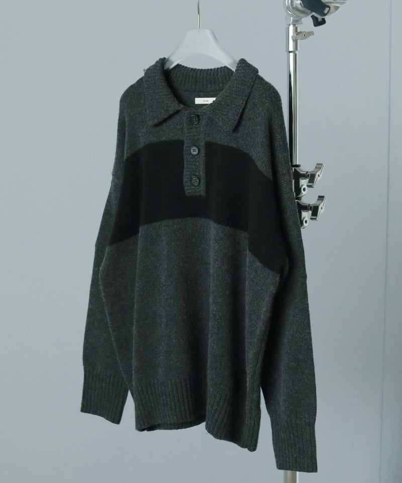 完売品 anuke アンヌーク Wool Polo Knit チャコールグレー anuke アンヌーク Wool Polo Knit 62520504 本州送料無料！ | D