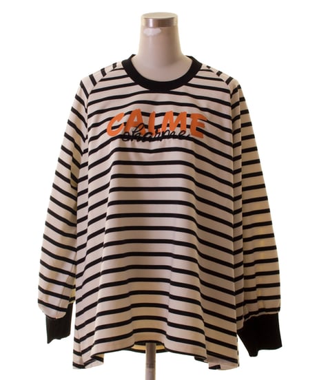 MARIED'OR　マリードール　ボーダー柄CALMEロゴ長袖Tシャツ　45265　2026NEWARIIVAL