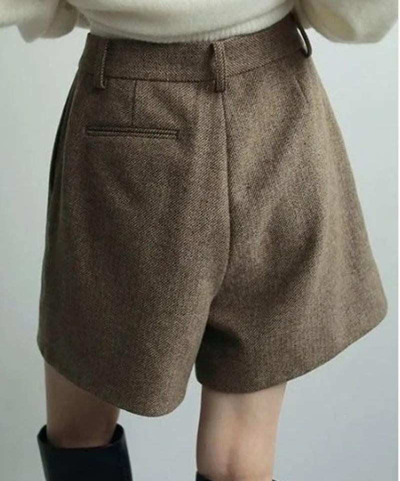 anuke Herringbone Short Pants ブラウン 36 anuke (アンヌーク） Herringbone Short Pants 62520728