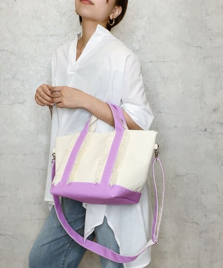 BONBON ボンボン　フリンジキャンバストートバッグ2911-1921