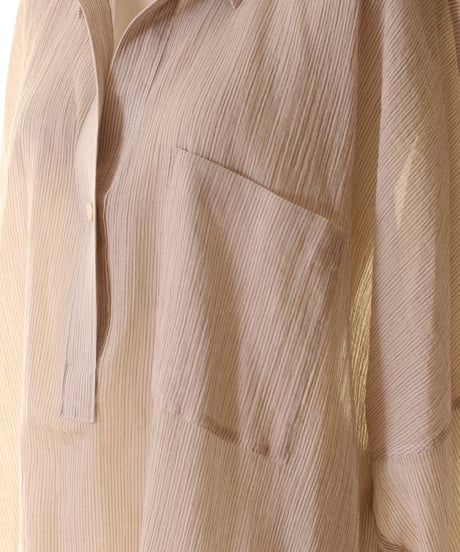 cafune カフネ PASSIONE パシオーネ ROBE　ローブ 楊柳素材ストライプヘンリーネックシャツ　625901　2026NEWARIIVAL