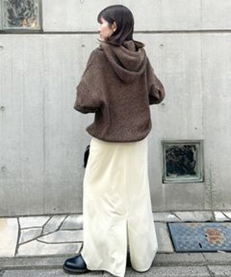 Ungrid (アングリッド) フードコンビメランジルーズニット　112462609701