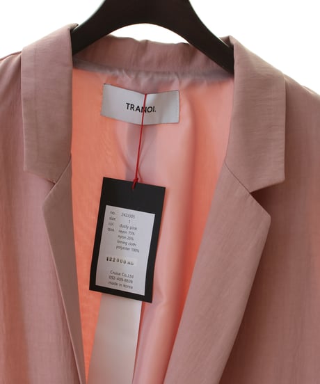 TRANOI.　トラノイ　balloon hem tailored rayon jacket 242J305 2026NEWARIIVAL