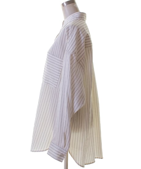 cafune カフネ PASSIONE パシオーネ ROBE　ローブ  セルロースストライプシャツ/615925