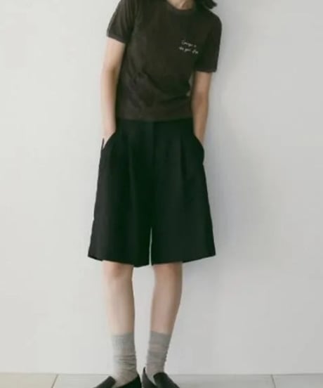 anuke アンヌーク Tuck Half Pants　62610716　本州送料無料！4月中旬～5月中旬発送予定