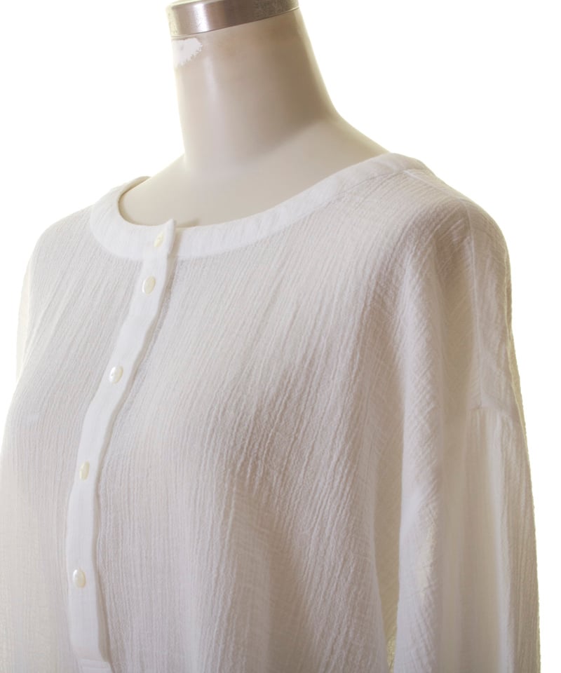 PASSIONE パシオーネ ROBE ローブ ヘンリーネックコットン2WAYシャツ