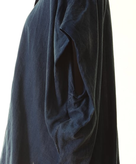 PASSIONE パシオーネ ROBE　ローブオーバーサイズ フレンチスリーブ デニム シャンブレー シャツ  626911 2026NEWARIIVAL