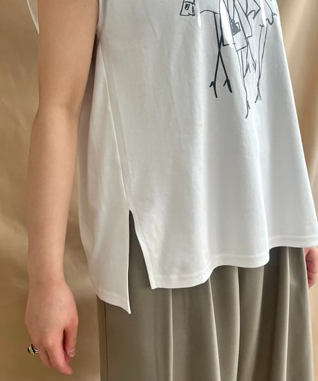 イラストプリントTシャツ 51879Y-2