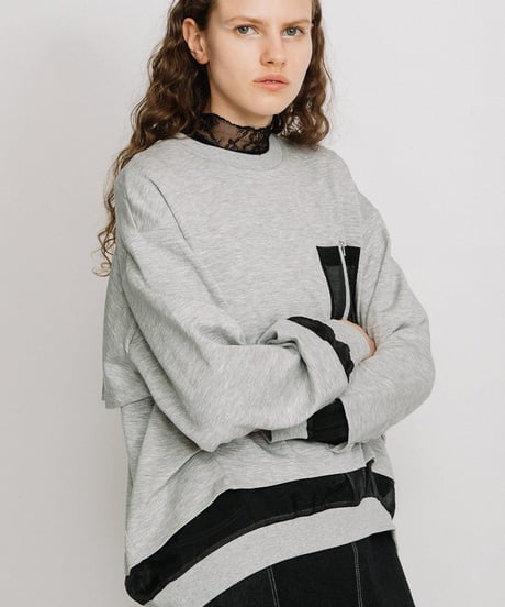 AULA AILA　アウラアイラ　シアーコンビネーションプルオーバー SHEER COMBINATION PULLOVER 1251-08010 送料無料