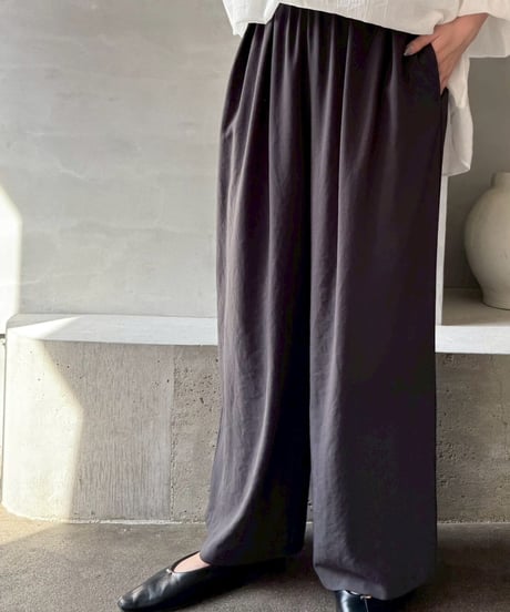 Cafune　カフネ　mat stretch georgette wide easy pants　マットストレッチジョーゼットワイドイージーパンツ　535620