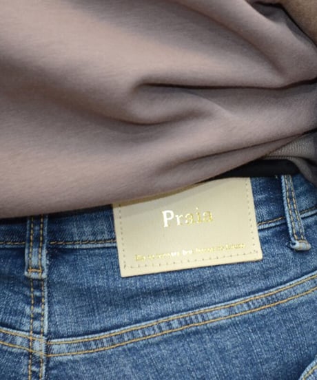 Praia　プライア　裏起毛セミワイドデニム 　6017F