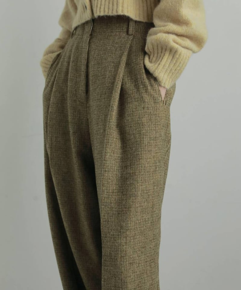 anuke アンヌーク Check Tuck Pants 62520707 | Deargo