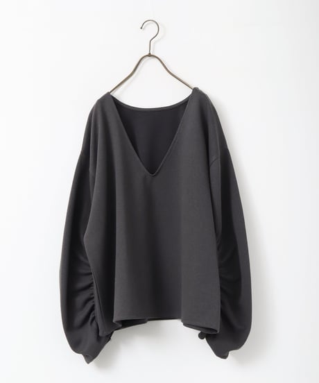 hunch ハンチ ブークレ 深Vネック ボリュームスリーブトップス WTS7115 2026NEWARIIVAL