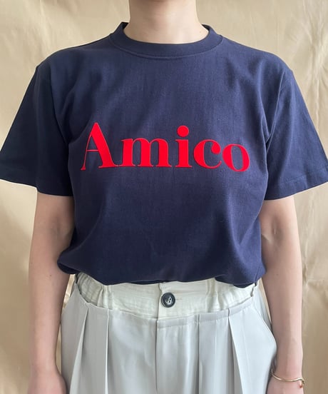 AmicoフロッキーロゴTシャツ51909Y-2