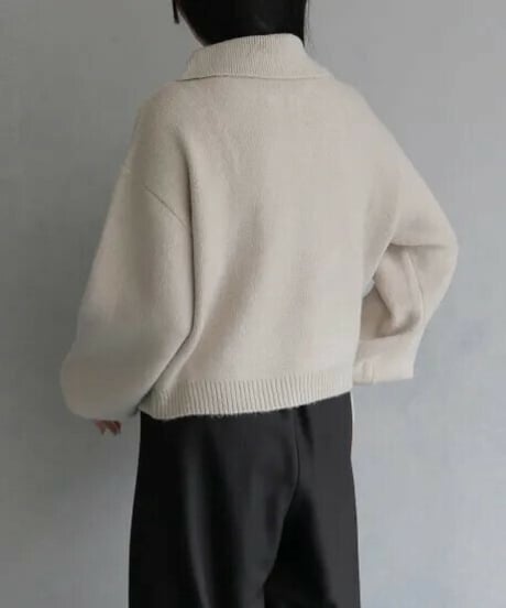 &g'aime アンジェム ポロハーフジップニット　　986-67014
