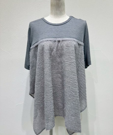 CYAN TOKYO　シアン トウキョウ　スクエアヘムフェザーコンビTOPS 601474