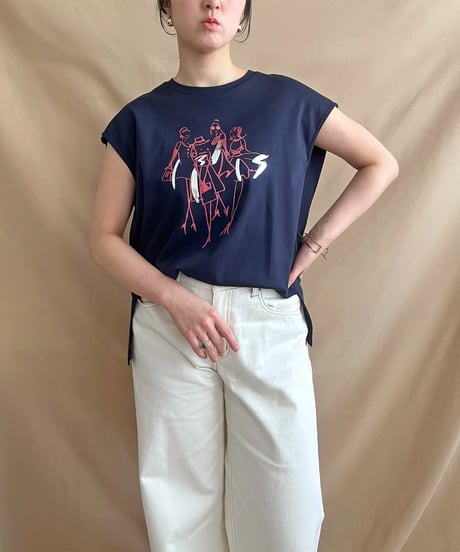 イラストプリントTシャツ 51879Y-2