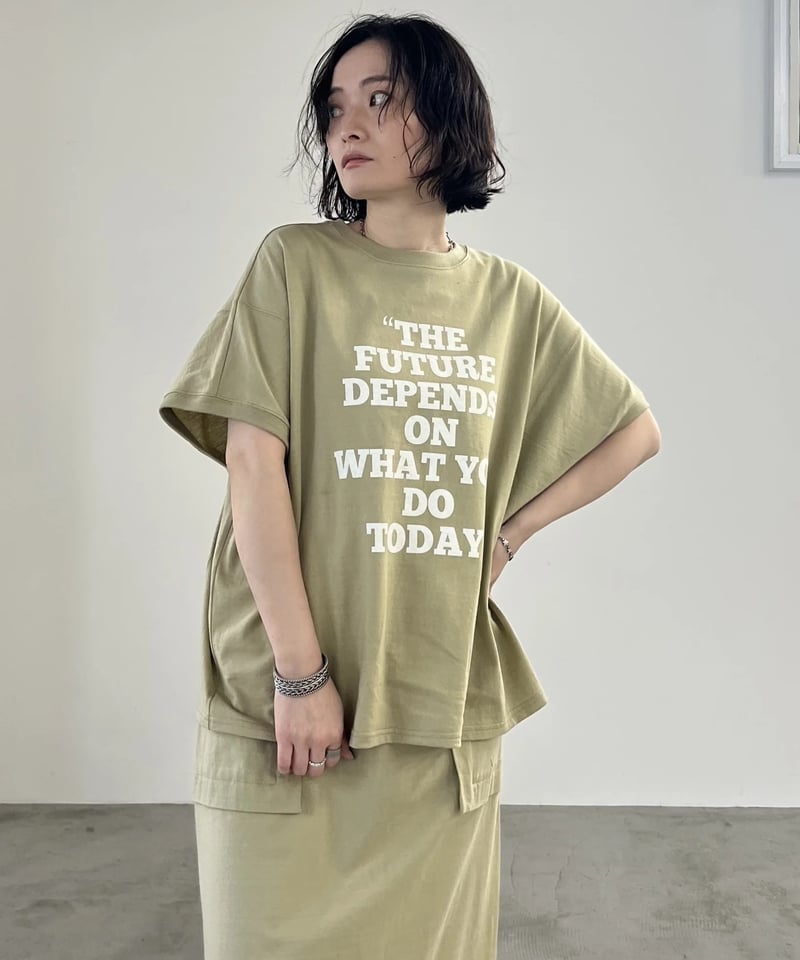 minkchair ミンクチェアー FOSI. フォーシ 2WAYロゴプリントTシャツ F33