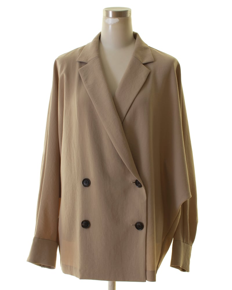 cafune カフネ ドルマンドレープワッシャージャケット ブラック cafune】 535416 drape washer dolman jacket | s