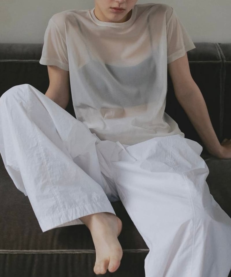 anuke アンヌーク Sheer Tulle T-Shirts 62610633 | Deargo