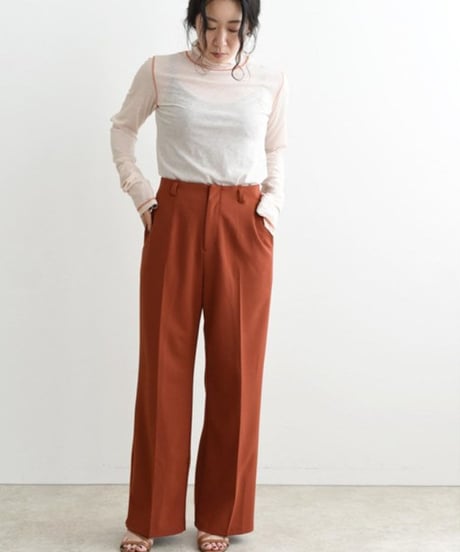 【AUTUMN SALE】LHELBIE(レルビエ)2WAYヘムハイウエストパンツ　51310A-2