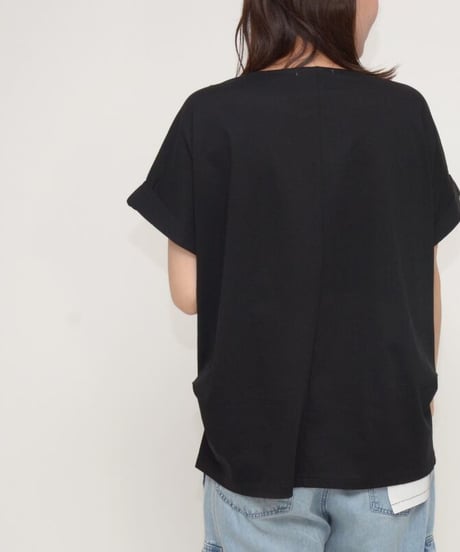 Praia　プライア 袖ロールアップロゴTシャツ　 LEO-2347C
