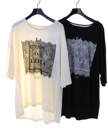 Praia　プライア 5分袖レースプリントTシャツ　LEI2566B (2026NEWARIIVAL)