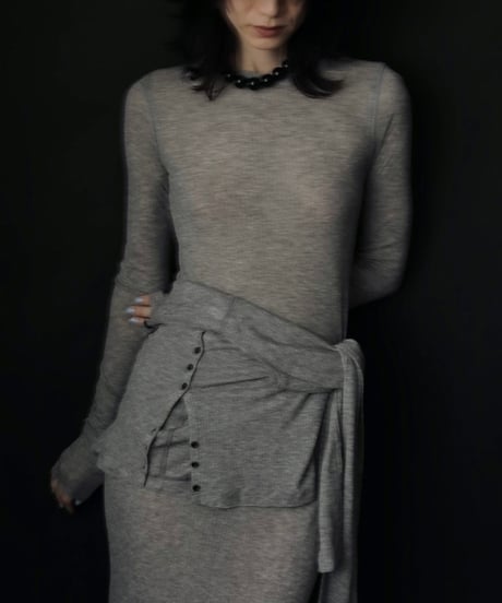 anuke アンヌーク　Sheer Rib Cardigan　62520602