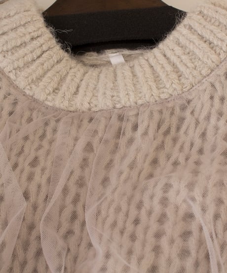 Dignite collier　ディニテコリエ　チュールドッキングローゲージニットPO　TK-80243643
