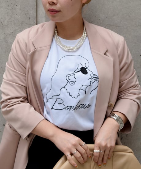 ROSIEE　ロージー　女の子柄コード刺繍Tシャツ　R810308　2026NEWARIIVAL