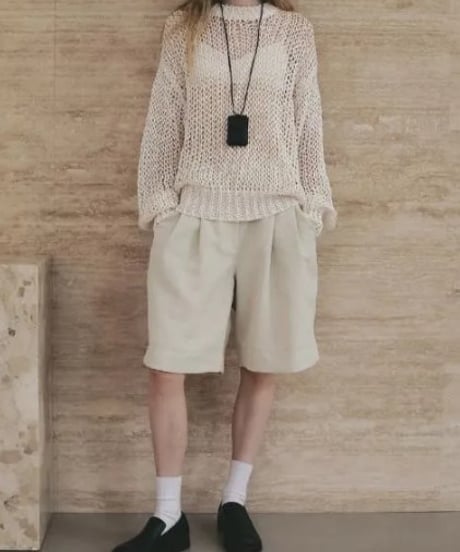 anuke アンヌーク Tuck Half Pants　62610716　本州送料無料！4月中旬～5月中旬発送予定