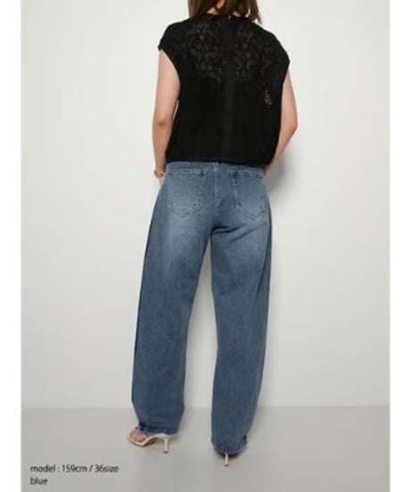 YENN イエン SIDE PLEATED DENIMPT