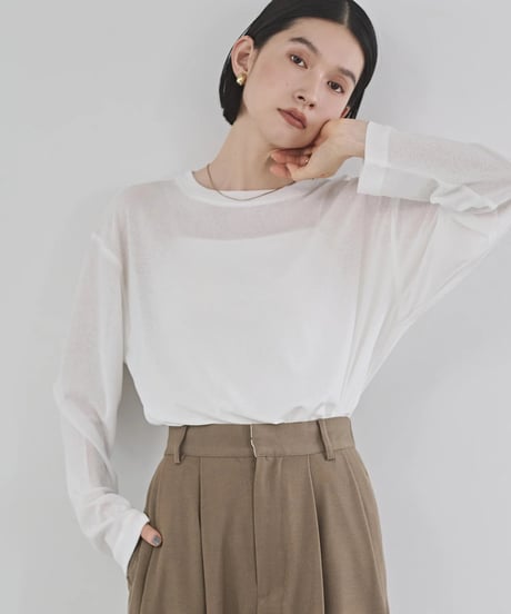 hunch ハンチ クルーネック シアーワッフルトップス WTS7095 2026NEWARIIVAL