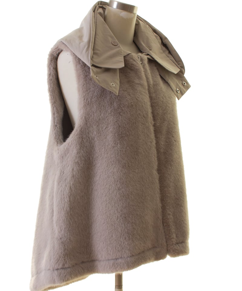 MARIED'OR マリードール 上質ミンク×別布フード取りはずしベスト