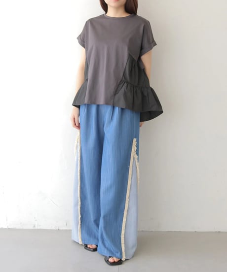 ドライタッチコットン 異素材ドッキングTEE 980-25137 (2026NEWARIIVAL)