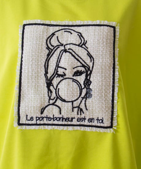 MARIED'OR　マリードール　　大人気★ 裏毛刺繍貼り付け脇タック ドルマン袖クルー　19519　2025SS