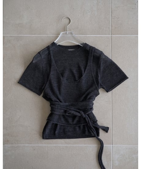 anuke アンヌーク Wrapcami Layered Knit 62620503