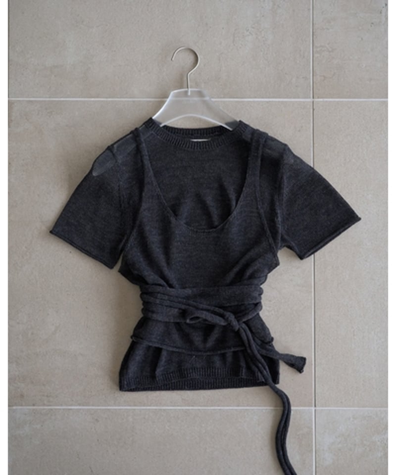 anuke アンヌーク Wrapcami Layered Knit 62620503 | De