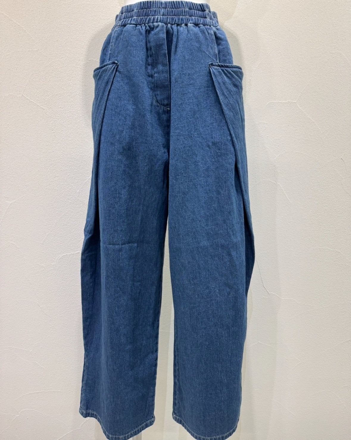 CYAN TOKYO シアントーキョー オーバータックリネンデニムワイド