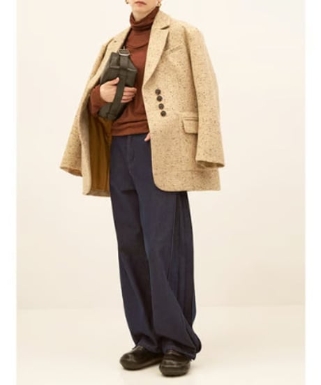 YENN　イエン　SIDE PLEATED DENIM