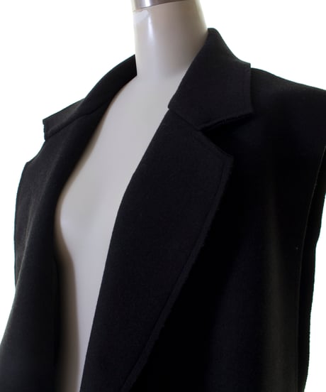 ATELIER BRUGGE アトリエブルージュ ロングジレ ロングベスト　ブラック　35AQC-32