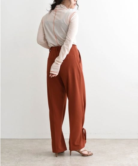 【AUTUMN SALE】LHELBIE(レルビエ)2WAYヘムハイウエストパンツ　51310A-2