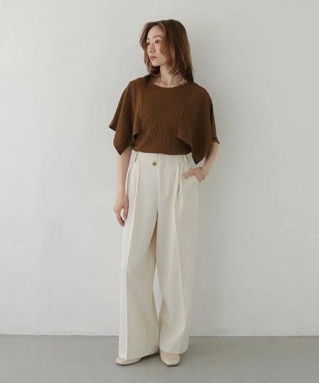 ふくれジャガードケープスリーブプルオーバー BUBBLE JACQUARD CAPE SLEEVE PULLOVER