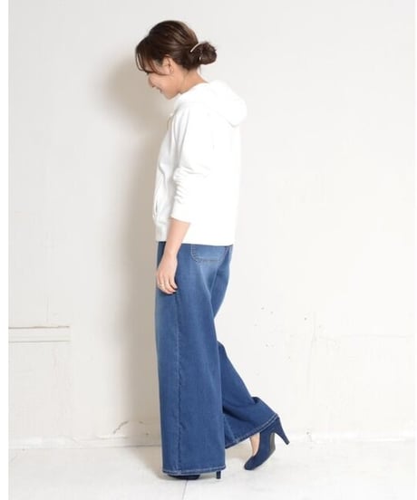 Praia　プライア　ハイストレッチワイドデニム 　7533