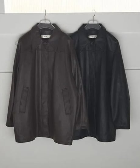 anuke アンヌーク anuke(アンヌーク) Ecoleather Over Jacket  62420103 62520105