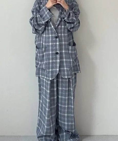 anuke アンヌーク Check Daubletuck Pants 62610702 本州送料無料！4月中旬～5月中旬発送予定