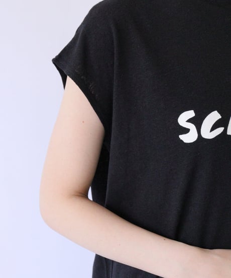 ACUTA　アクータ コットンリネンロゴTシャツ 10076836