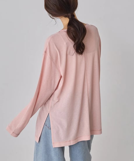 hunch ハンチ クルーネック シアーワッフルトップス WTS7095 2026NEWARIIVAL
