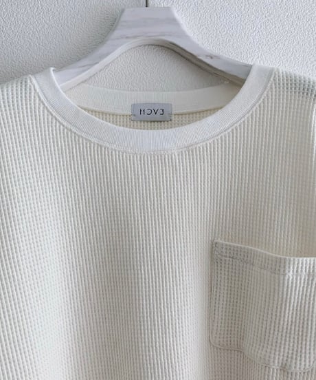 2024SPRING＆SUMEER　HC∀E　エイチシーエーイー　イーチBICOLOR WAFFLE TOP No. E24S0009