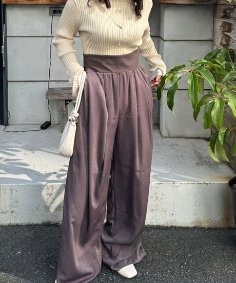 ROSIEE　ロージ　ウエストRIBパンツ R093205
